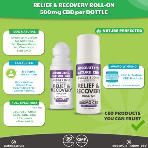 Full-spectrum - CBD - relief recovery muscle & Joint cooling roll-on 500mg